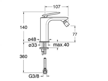 FOIL CRIFL370 - Countertop bidet mixer with swivel spout by CRISTINA Rubinetterie - view 3
